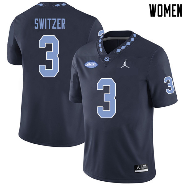 Jordan Brand Women #3 Ryan Switzer North Carolina Tar Heels College Football Jerseys Sale-Navy